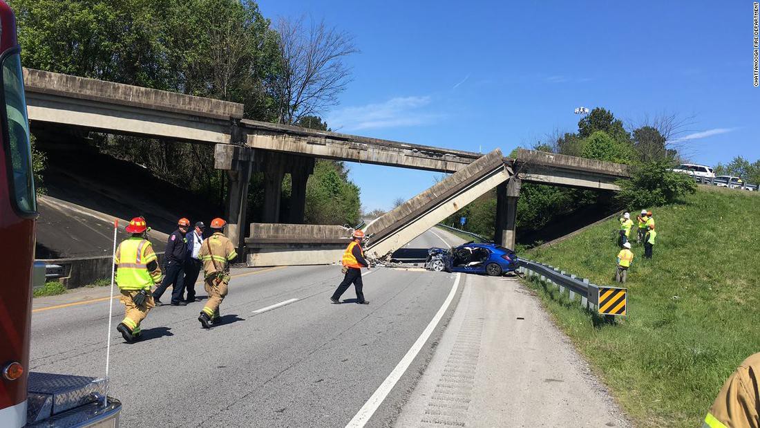 Collapsed bridge