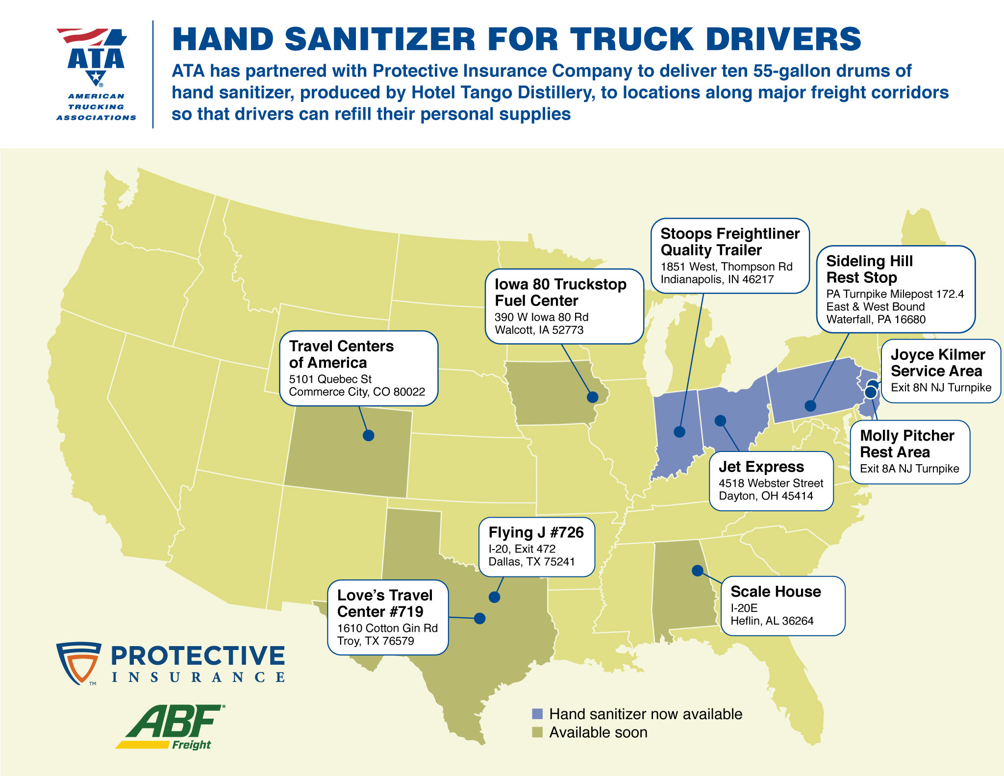 ATA Hand Sanitizer Refill Stations