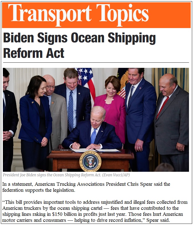 Ocean Shipping Reform Act