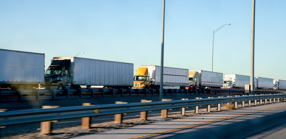 Trucks at Border Crossing